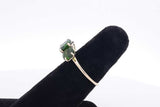 Green Gemstone Ring In 10k Yellow Gold 2.2 Grams Size 7 Eb0726lxzsa