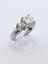 2.05 Cttw Diamond & Platinum Three-stone Ring 11.3 Grams Size 7 Fw0825lsxzdu