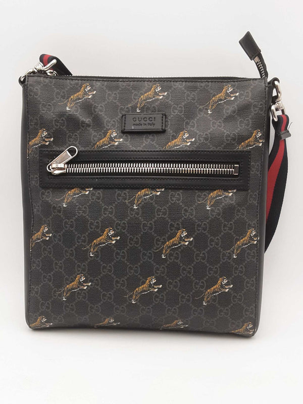 Gucci Supreme Monogram Bestiary Tigers Web Messenger Bag Sd0625orzsa