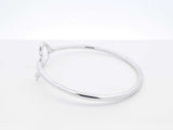 Tiffany & Co. Heart Key Bangle Bracelet In 18k White Gold 6.7 Grams 6 Inch Fw0926crxdu