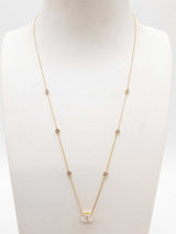 0.90 Cttw Lab Grown Diamonds 14k Yellow Gold 2.1g Necklace 18 In Do1225rcrde