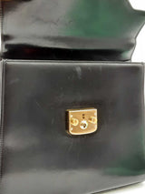 Gucci Lady Lock Black Leather Top Handle Bag Fw0225ozxdu