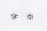 3.9cttw Lab Grown Diamond Stud Earrings In 14k White Gold 1.9 Grams Eb0726crxsa