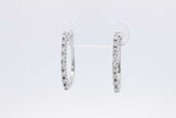 0.16cttw Diamond 14k White Gold Hoop Earrings 2.6 Grams Eb0626lexsa