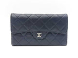 Chanel Timeless Classic Matelassé Navy Blue Lambskin Wallet Fw0225wrxdu