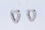 0.24cttw Diamond Hoop Earrings In 18k White Gold 3.3 Grams Eb0326ocrdu