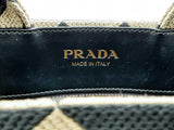 Prada Jacquard & Saffiano Embroidered Tote Bag Eb0924lxxzsa