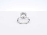 2.46 Cttw Diamond & Platinum Halo Ring With Cert. 6.7 Grams Size 4 Fw0725pxzxdu