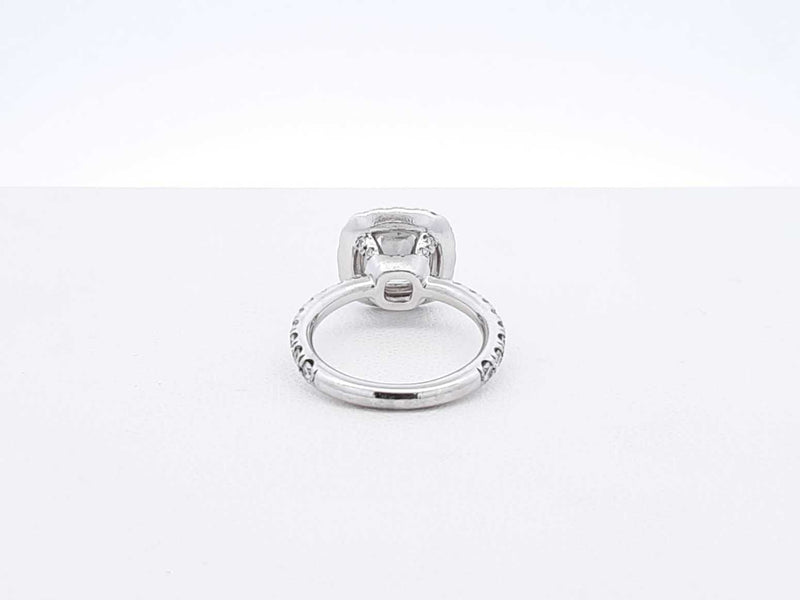 2.46 Cttw Diamond & Platinum Halo Ring With Cert. 6.7 Grams Size 4 Fw0725pxzxdu