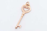 Tiffany & Co. 18k Rose Gold Key Pendant 4 Grams Eb1124pxzdu