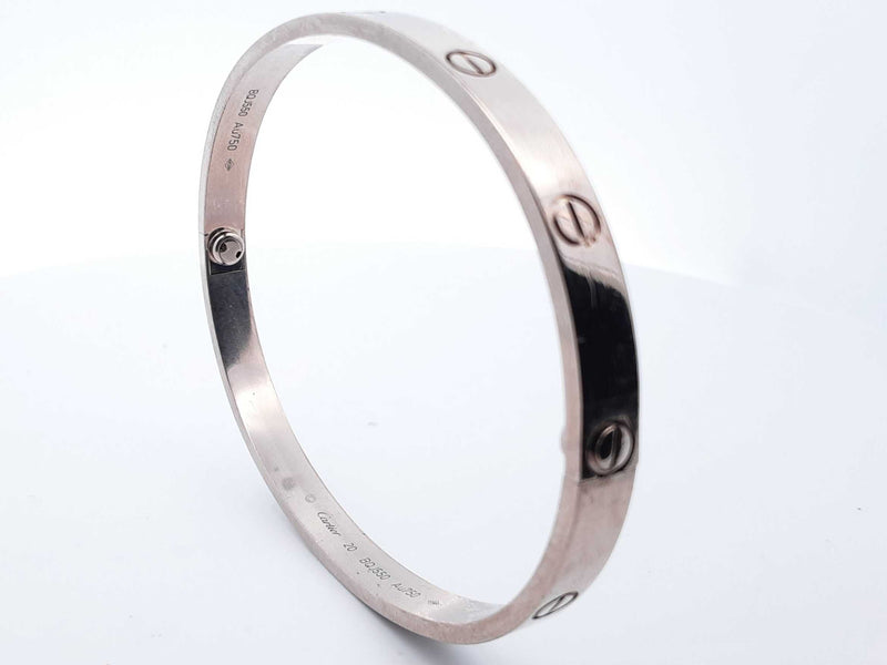 Cartier 18k White Gold Love Bracelet 38.7g 20 Lh0724pxzxde