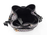 Versace La Greca Signature Glitter Print Bucket Bag Fw0825wzxdu