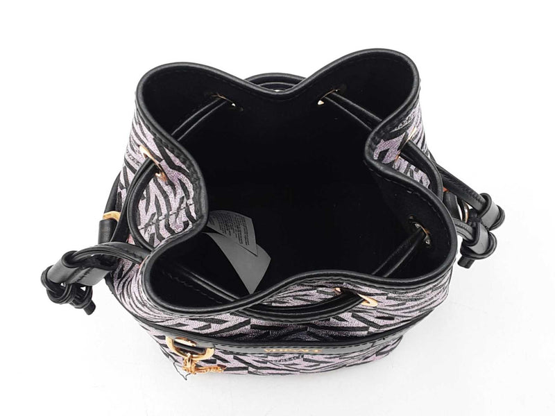Versace La Greca Signature Glitter Print Bucket Bag Fw0825wzxdu