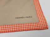 Hermes Cheval Tete En Bas Yoga Horse Orange Blue Scarf Do0126lcrde