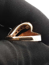 1.37 Cttw Pear-cut Diamond & 14k Yellow Gold Swirl Ring 8.2 Grams Size 5.5 Fw0526orzxdu