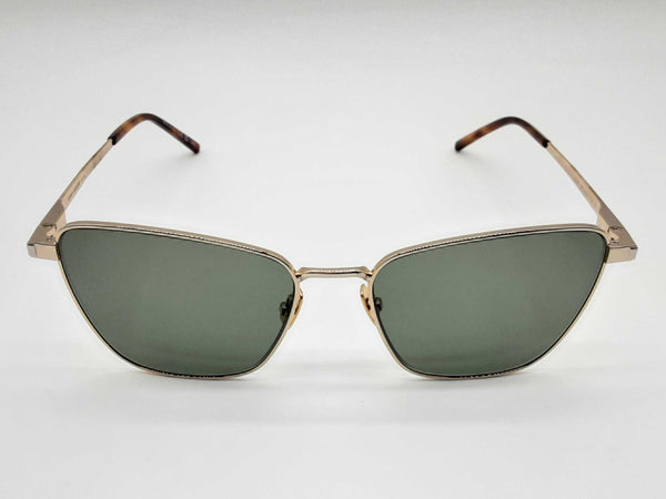 Yves Saint Laurent Ysl Sl551 Gold Brown Frames Green Lens Sunglasses Do0125exde