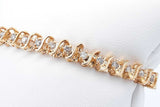 Diamond Tennis Bracelet In 14k Yellow Gold 13.4 Grams 6.75 Inch Eb0924ixzdu