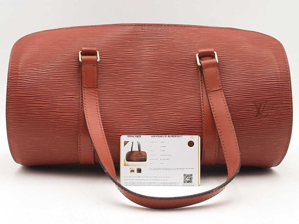 Louis Vuitton Epi Soufflot Brown Handbag Aa1025lcrsa