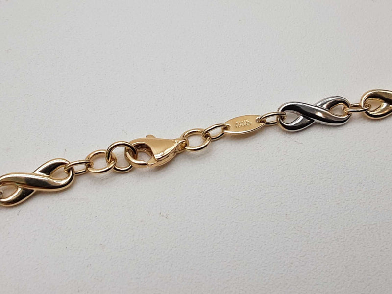 14k Tricolor Gold 7.0g Infinity Link Chain 18 In Do0425woxde