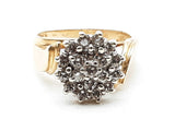 Approx 0.5 Ctw Diamonds 10k Two-tone Gold 4.7g Ring Size 7.75 Do0824lrxde