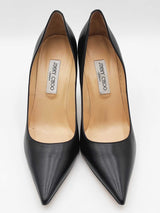 Jimmy Choo Abel Black Leather Pumps Size 42 Eb0725crdu