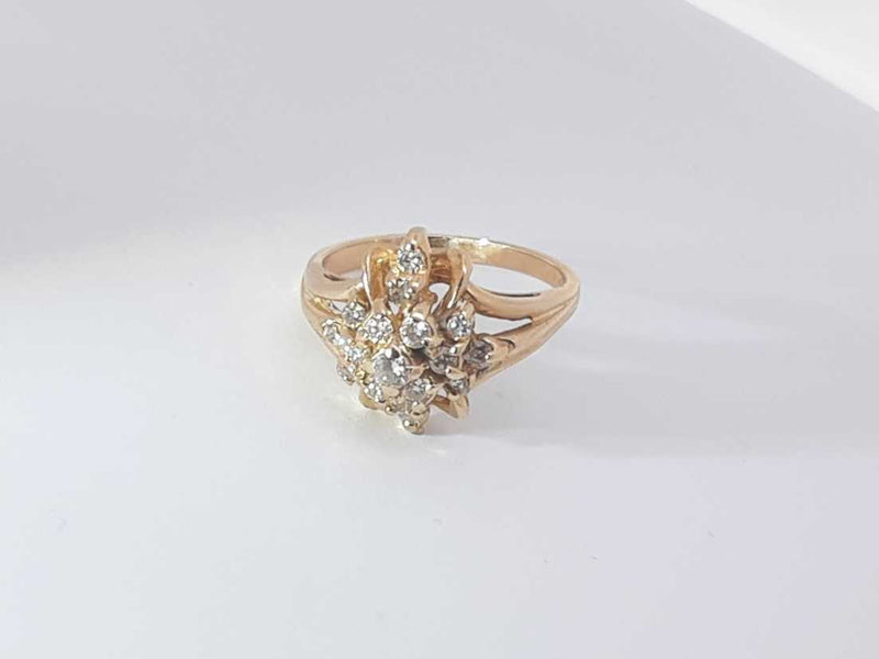 .22 Ctw Diamonds 14k Yellow Gold 4.2 Grams Ring Size 6 Sd0625lersa