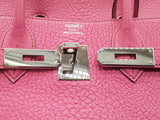 Hermes Birkin Hac 32 Rose Shocking Chevre Mysore Palladium Handbag Do1125cxzxde