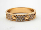 Cartier Approx 0.31 Ctw Diamonds 18k Yg 5.3g Love Ring Size 61 Do0924oexzde