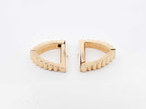 Cartier 18k Yellow Gold Retro Fluted Cuff Links 16.5 Grams Fw0925lrxzdu