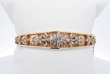 1.14cttw 10k Yellow Gold Diamond Hinged Bangle Bracelet 18.7 Grams Eb0626lwxzdu