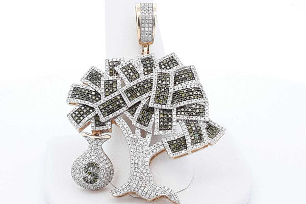 10k Yellow Gold Money Tree Pendant  12.7 Grams Eb1125crxde