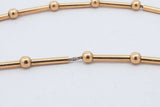 18k Yellow Gold Bead & Bar Bracelet 3.8 Grams 7 Inch Eb0326osxsa
