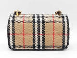 Burberry Mini Lola Crossbody Bag In Vintage Check Bouclé Tweed  Fw1125irzdu