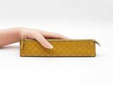 Gucci Microguccissima Pencil Pouch In Lime Yellow Leather Fw1026rzdu