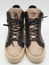 Giuseppe Zanotti Snakeskin Embossed Leather Sneakers Size 43 Eb0326exsa