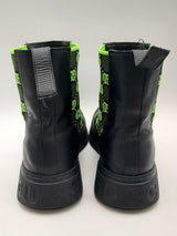 Gucci Gg Elastic Chelsea Black Neon Green Boot Size Uk 11 Mens Do1124lrxde