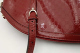 Gucci Red Patent Leather Microguccissima Dome Satchel Bag Eb1026oxzsa