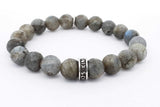 King Baby Labradorite Bead Bracelet With Mb Cross 925 Sterling Silver 33.3 Grams Eb0726lxzsa
