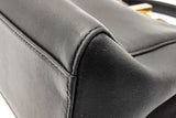 Fendi Peek-a-boo Black Leather Top Handle Bag Eb0426cxzde