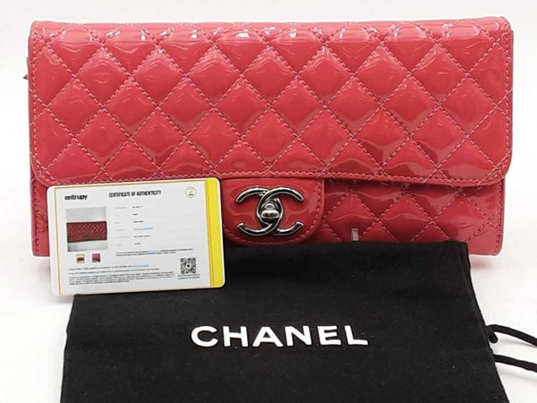 Chanel Patent Calfskin Quilted Flap Clutch With Chain Aa0625exzsa