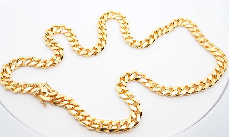 Sterling Gold Plated Cuban Link Chain 89 Grams 22 Inch Eblcpdu 144030007294