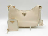 Prada Re-edition 2005 Hadbag In Ivory Saffiano Leather Fw0325szxdu