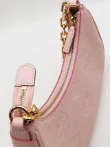 Mcm Aren Crescent Pink Leather Hobo Shoulder Bag Eb0826pxzsa