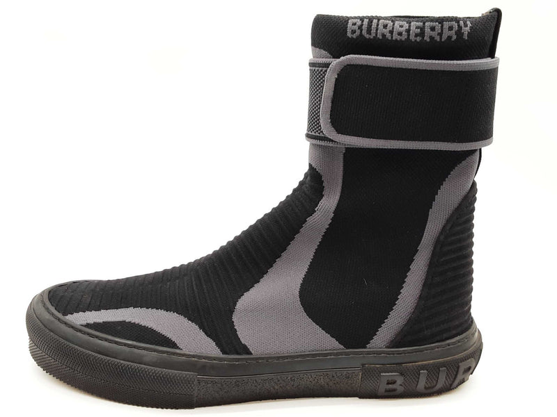 Burberry Knitted Sub Black Stretch High Top Shoes Size Eu 45 Do0325orxde
