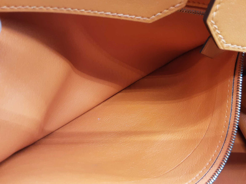 Hermes Birkin 35 Orange Swift Palladium Hardware Handbag Do0725irxzde
