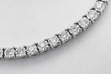 3.99cttw Diamond Tennis Necklace 10k White Gold 33.9 Grams 21 Inch Eb0526oxxzsa