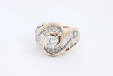 1.83ctw Diamond Ring In 14k Yellow Gold 8.2 Grams Size 5 Eb0325loxzsa