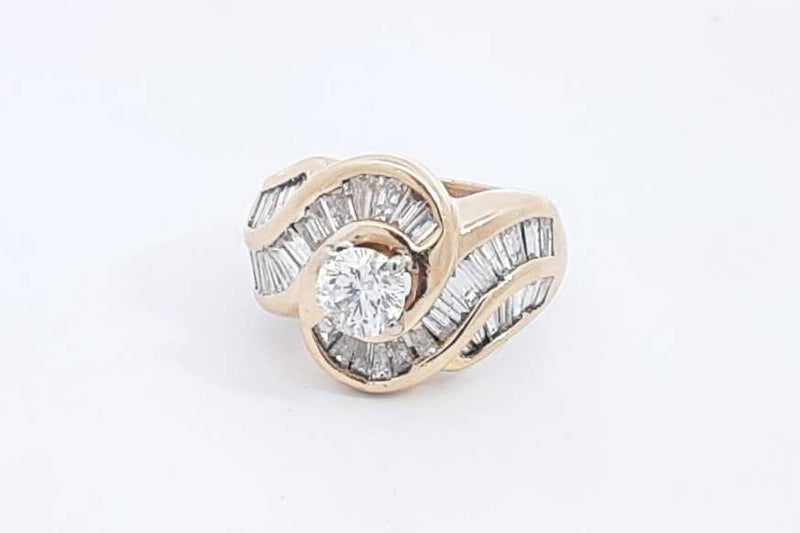 1.83ctw Diamond Ring In 14k Yellow Gold 8.2 Grams Size 5 Eb0325loxzsa