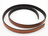 Hermes Gold Brown Noir Black Leather Reversible Thin Belt Size 70 Do1025wxzde