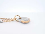 0.99 Cttw Diamond & Two-tone Gold Heart Pendant Necklace 22.6 Grams 20 Inch Fw0525rxzdu